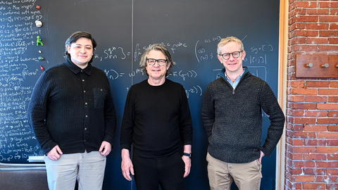 Alfredo Guevara (from left), Andrew Strominger, and David Skinner